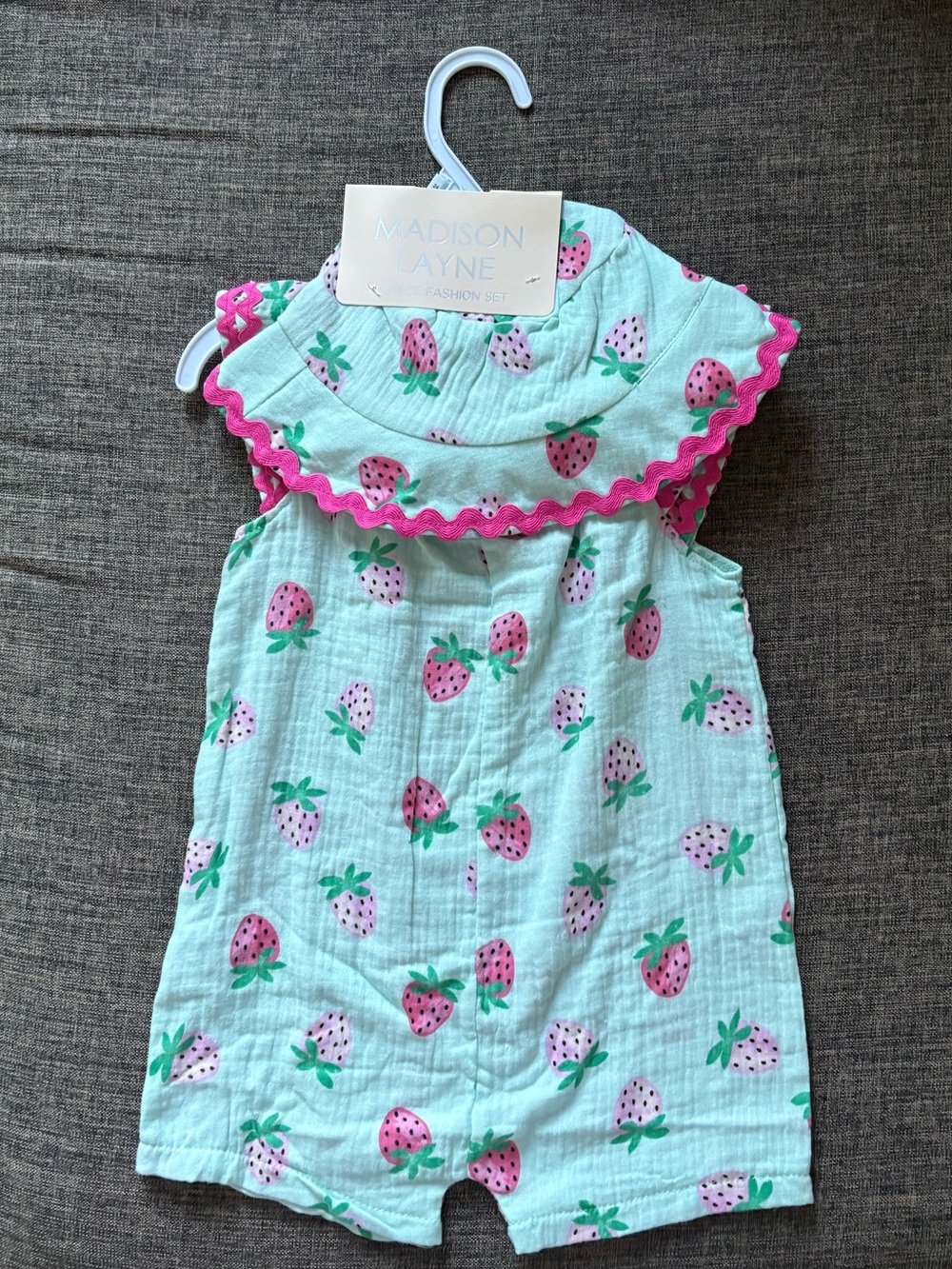 Madison Layne Aqua and Pink Strawberry Set